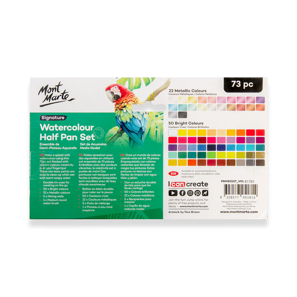 Watercolour Half Pan Set Signature 73pc - Image 5