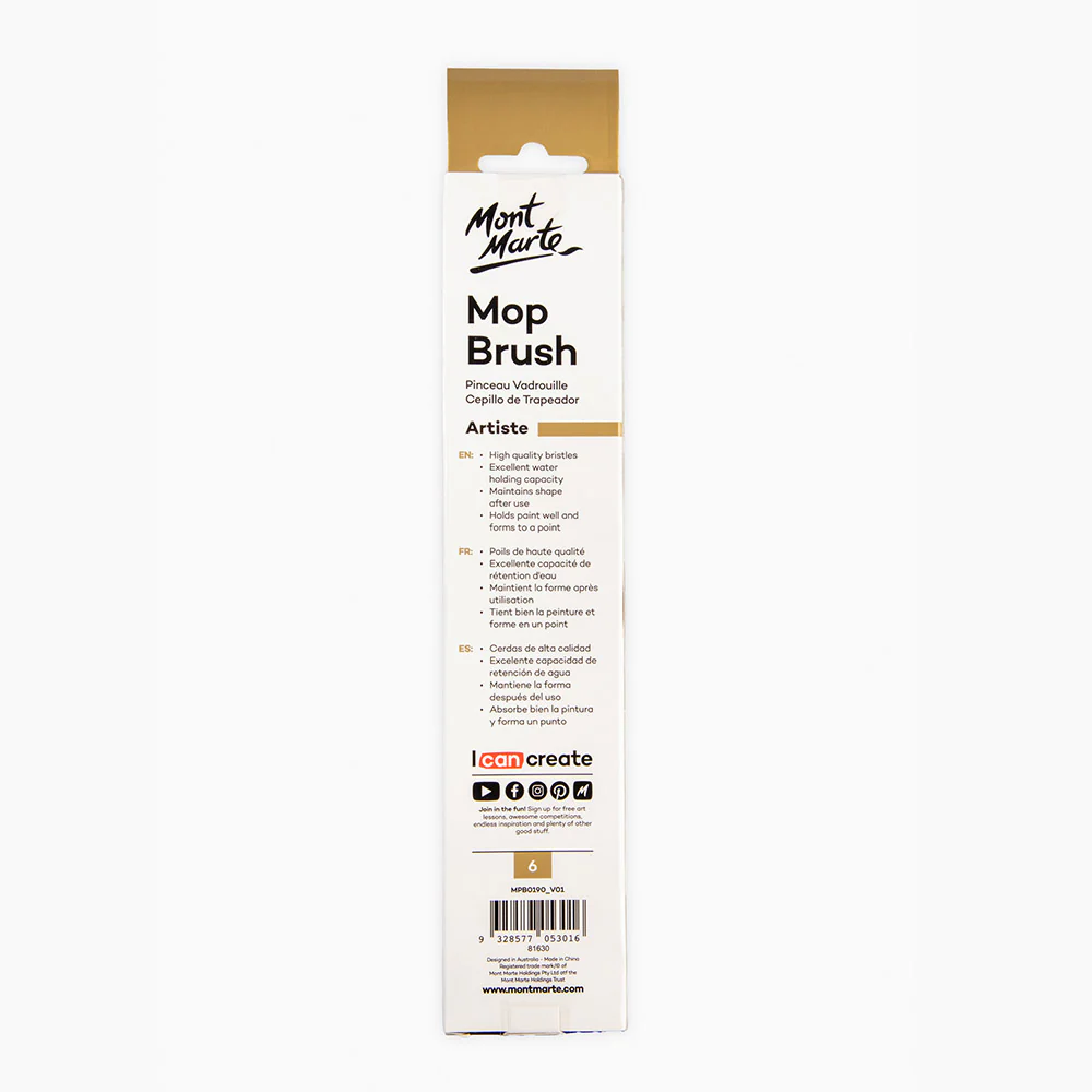 Watercolour Mop Brush Artiste 6 - Image 4