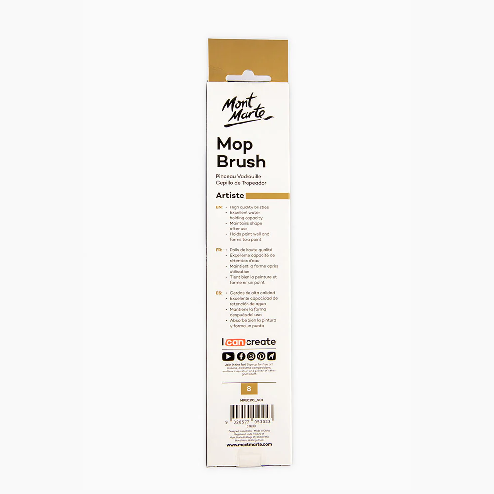 Watercolour Mop Brush Artiste 8 - Image 4