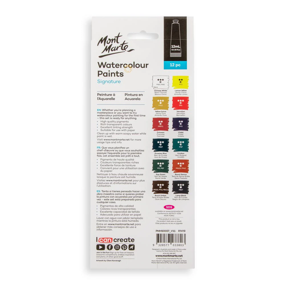 Watercolour Paints Signature 12pc x 12ml - Image 5