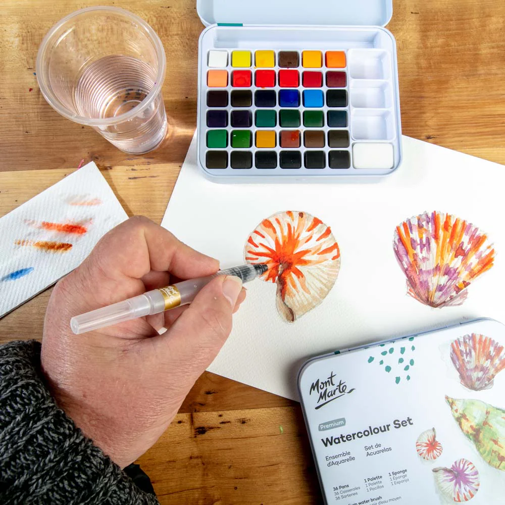Watercolour Set in Tin 39pc - Image 5
