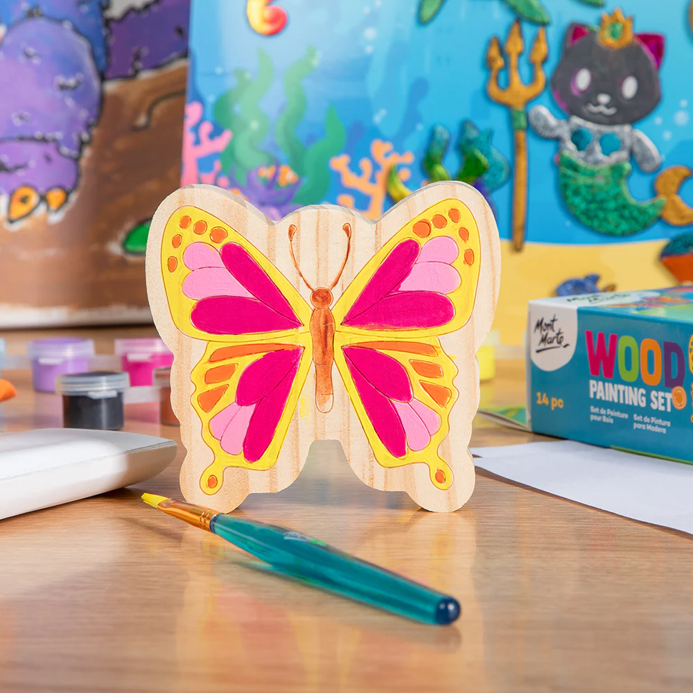 Wood Painting Set 14pc - Butterfly - Image 10