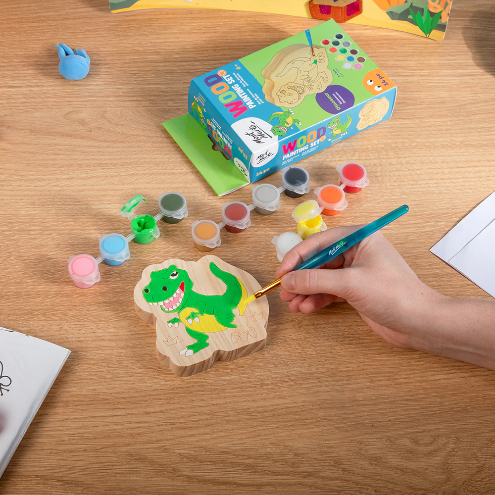 Wood Painting Set 14pc - Dinosaur - Image 10