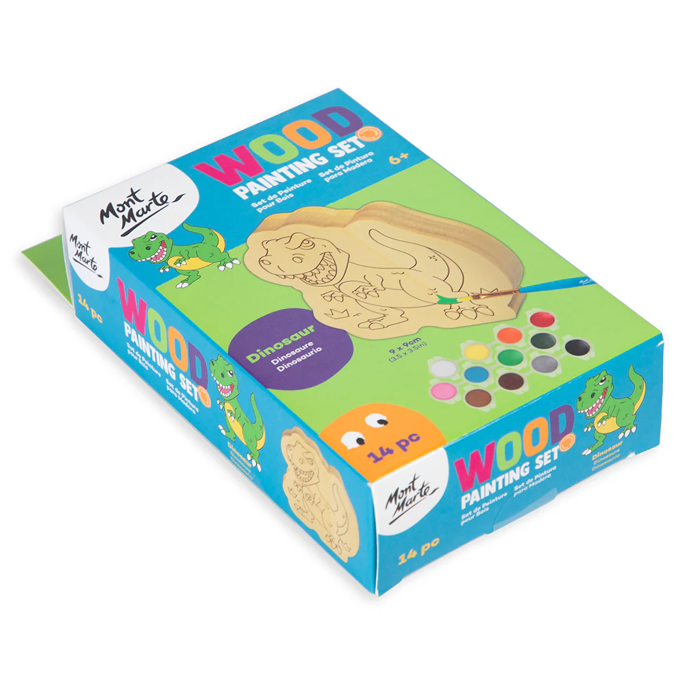 Wood Painting Set 14pc - Dinosaur - Image 3